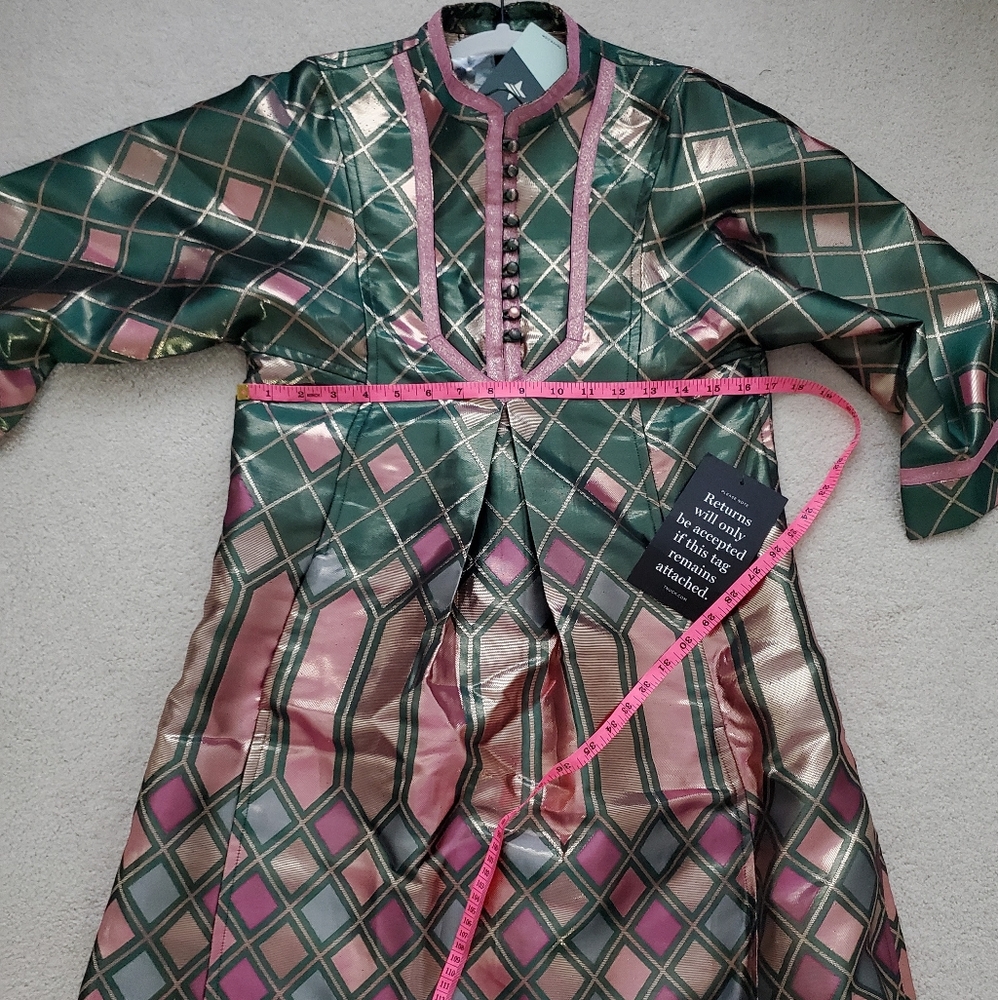SOLD NWT Tuckernuck Metallic Mosaic Indre Dress szXS - Picture 6 of 15